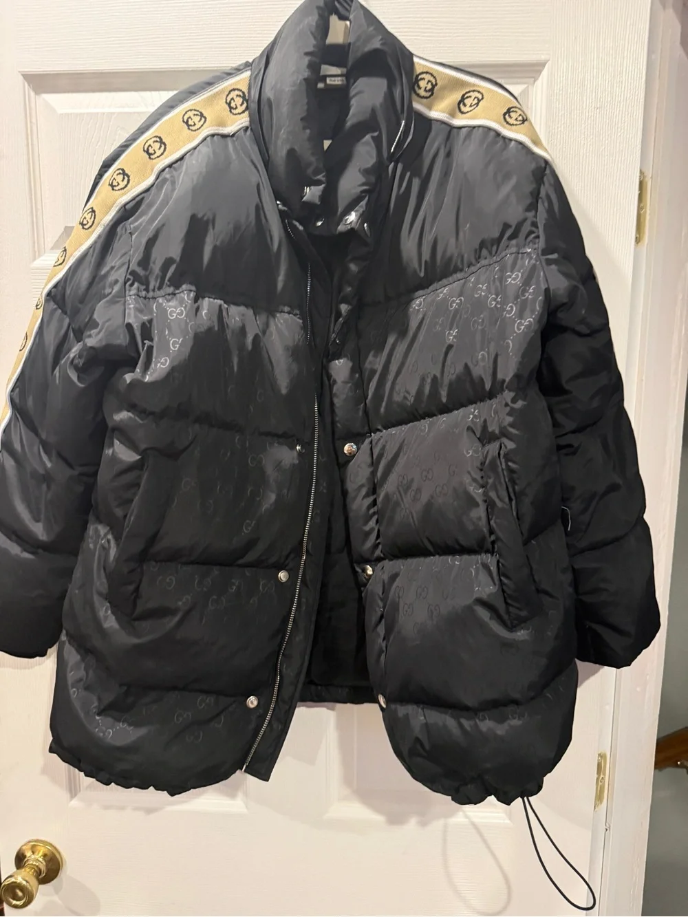 Gucci Black Jacket with Cream Neck Trim
